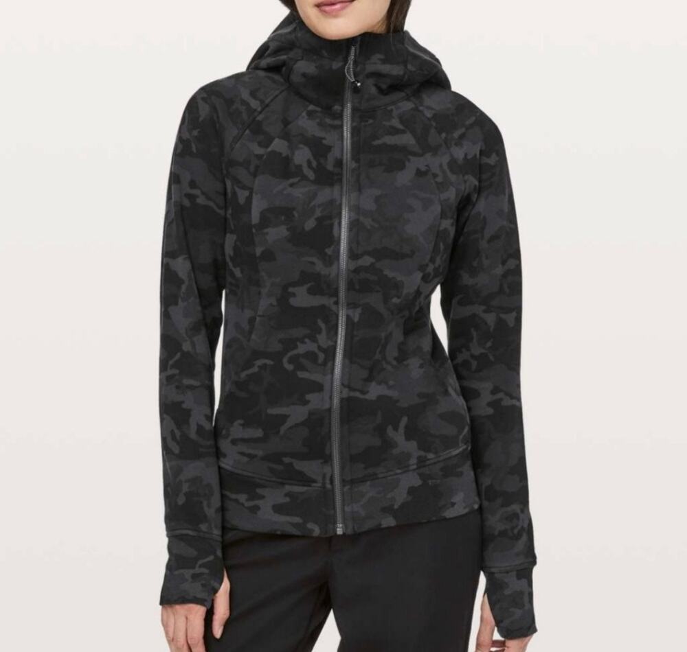 Lululemon Scuba Full Zip Hoodie Camo Cotton Blend Athletic Fleece Jacket 2